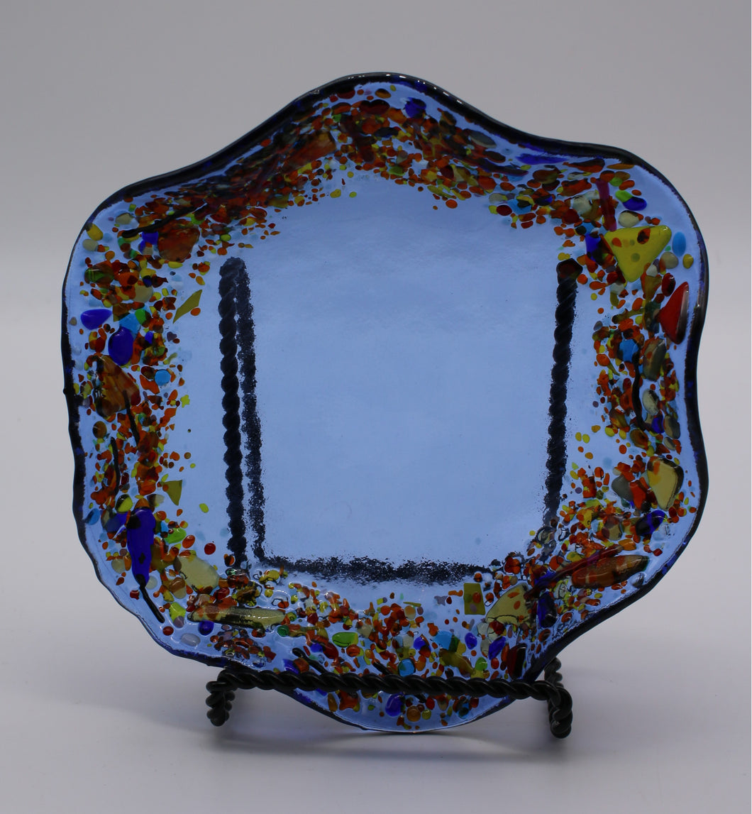 Transparent Blue Fall Dish