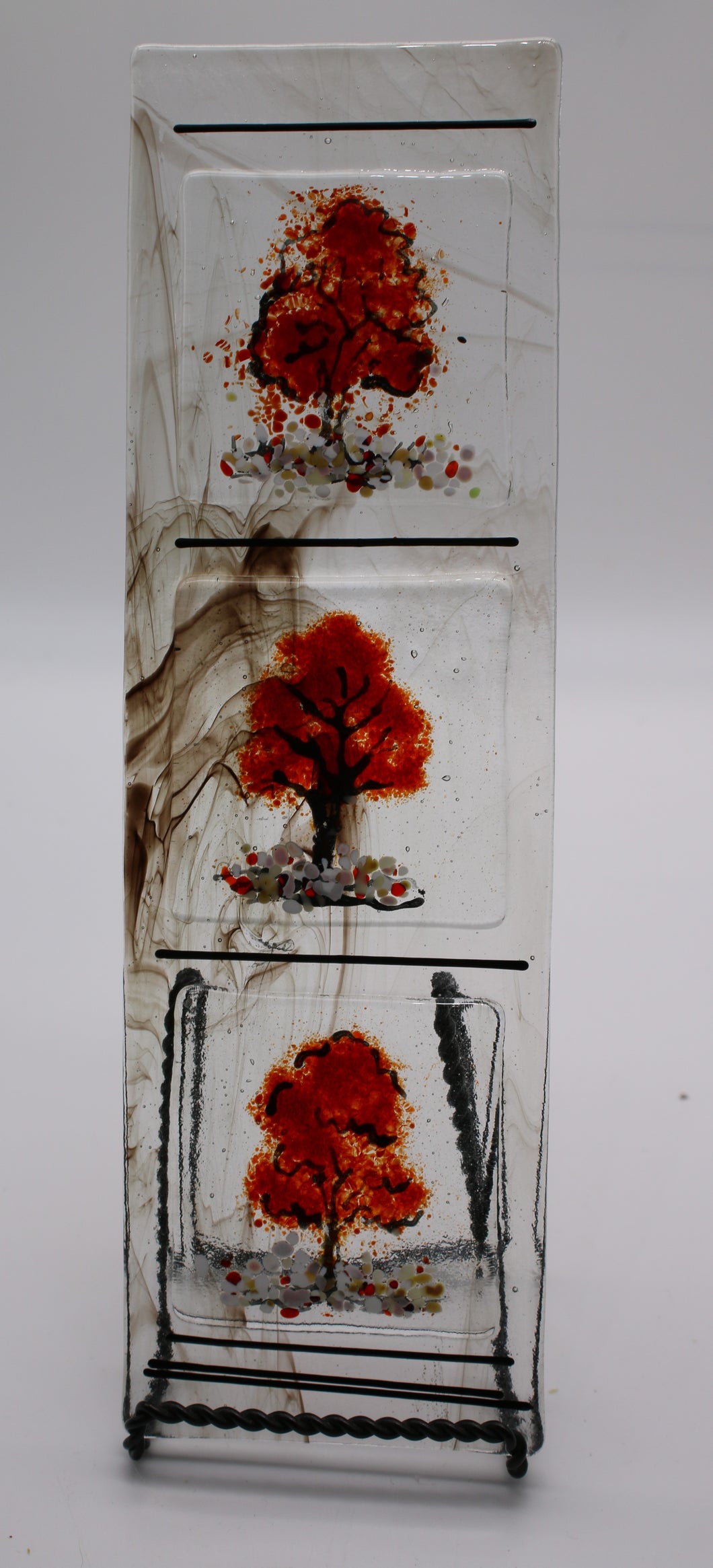 Three Autumn Red Trees Suncatcher