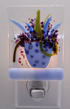 Load image into Gallery viewer, Blue Flowers in Polka Dot Pot Night Light

