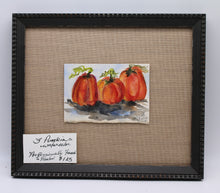 Load image into Gallery viewer, Three Pumpkins watercolor Painting
