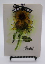 Load image into Gallery viewer, Thank You Daisy Watercolor card and Daisy suncatcher
