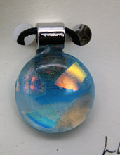 Load image into Gallery viewer, Jewelry- Necklace Round Clear with and miscellaneous Dichroic Frint
