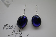 Load image into Gallery viewer, Jewelry - Deep Purple Oblong Pierced Earrings
