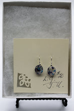 Load image into Gallery viewer, Jewelry -Oblong Clear with white, black, rose and aqua glass earrings
