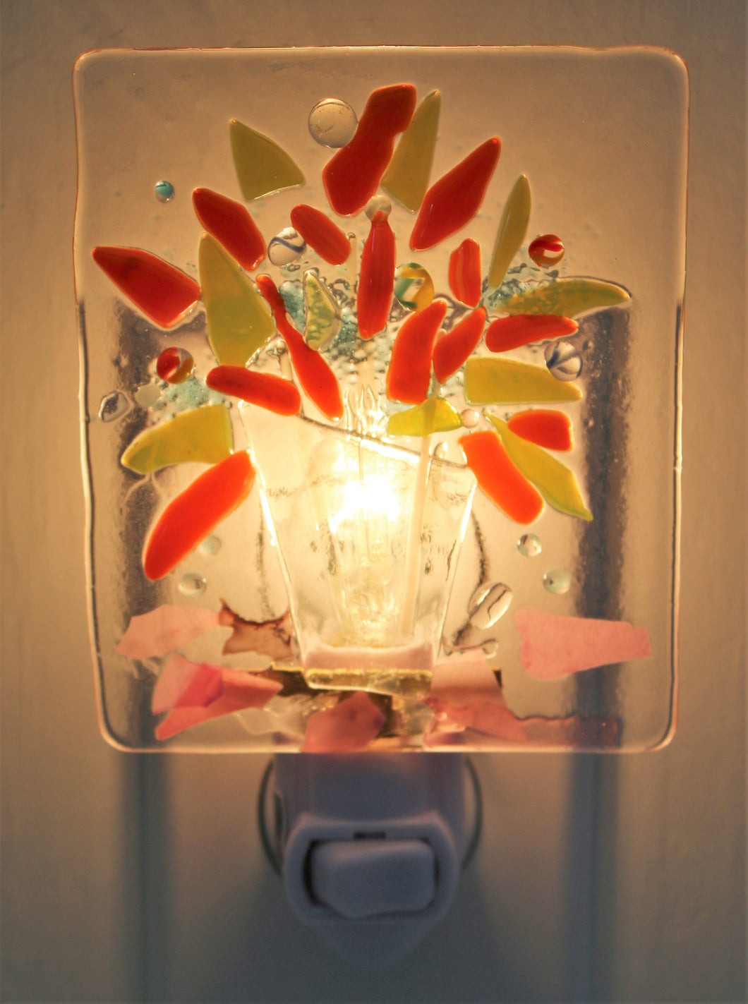 Orange Fall Flowers Night Light