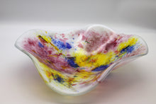Load image into Gallery viewer, Multi Colored Cracked Glass Bowl
