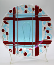 Load image into Gallery viewer, Plaid Circle Abstract Plate
