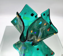Load image into Gallery viewer, Green Dichroic Modern Vase
