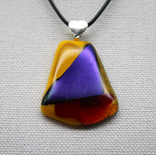 Load image into Gallery viewer, Jewelry - Bell Shaped Yellow Opaque, Blue dichroic and Red Transparent
