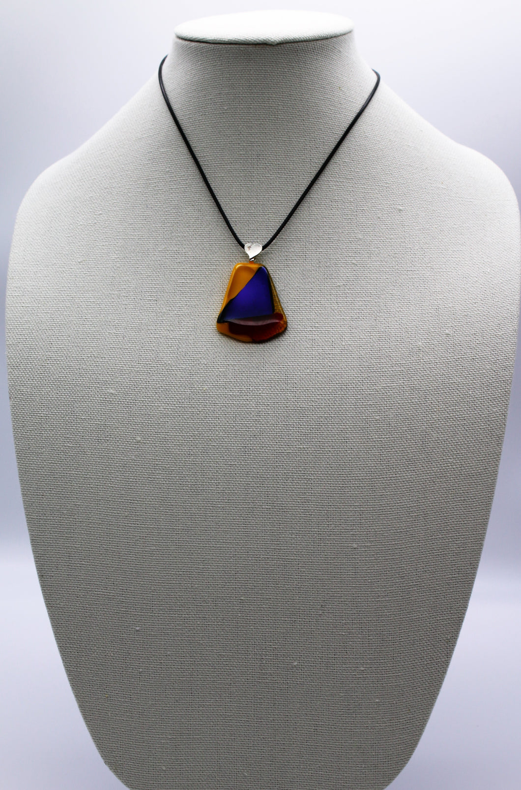 Jewelry - Bell Shaped Yellow Opaque, Blue dichroic and Red Transparent