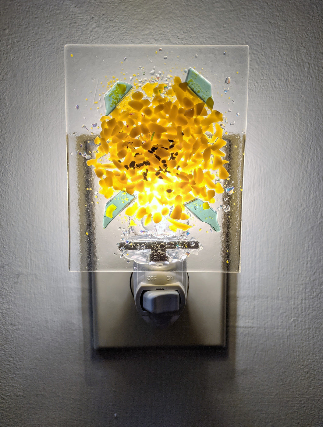 Yellow Chrysanthemum Flower Night Light